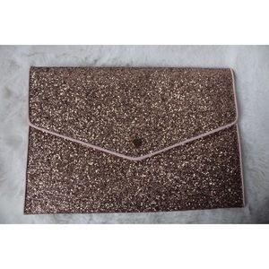 Rose gold clutch